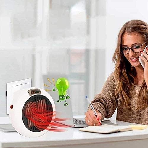 Mini Estufa Calentador Eléctrico 1350W - Enchufe Calefactor con Mando a Distancia y Pantalla LED