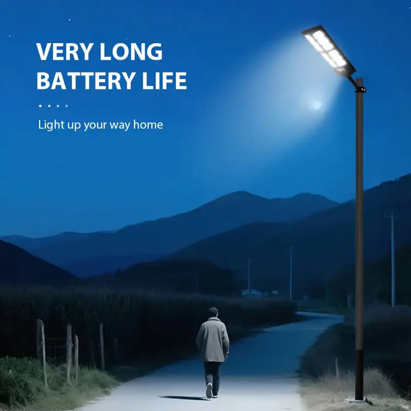 Lámpara LED Solar Exterior con Control Remoto y Sensor de Movimiento – 300W (Modelo Compacto)